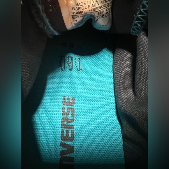 New Converse All Star Double Tongue Black Canvas Low Sneakers Unisex Size M8/W10 - Picture 7 of 7